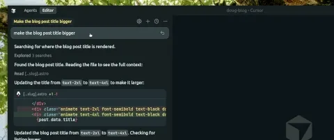 Using checkpoints in Cursor